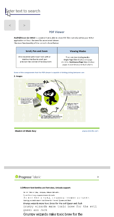 .NET MAUI PdfViewer Search Programmatically