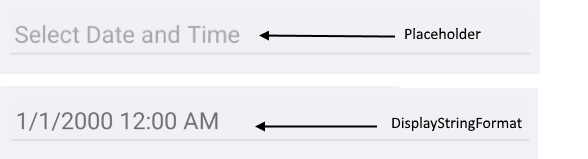 DateTimePicker Visual Structure