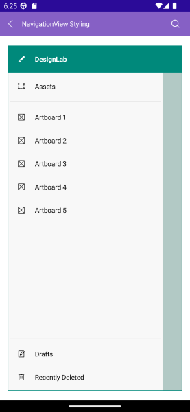 Telerik UI for .NET MAUI NavigationView Styling
