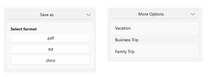 .NET MAUI DropDownButton Getting Started