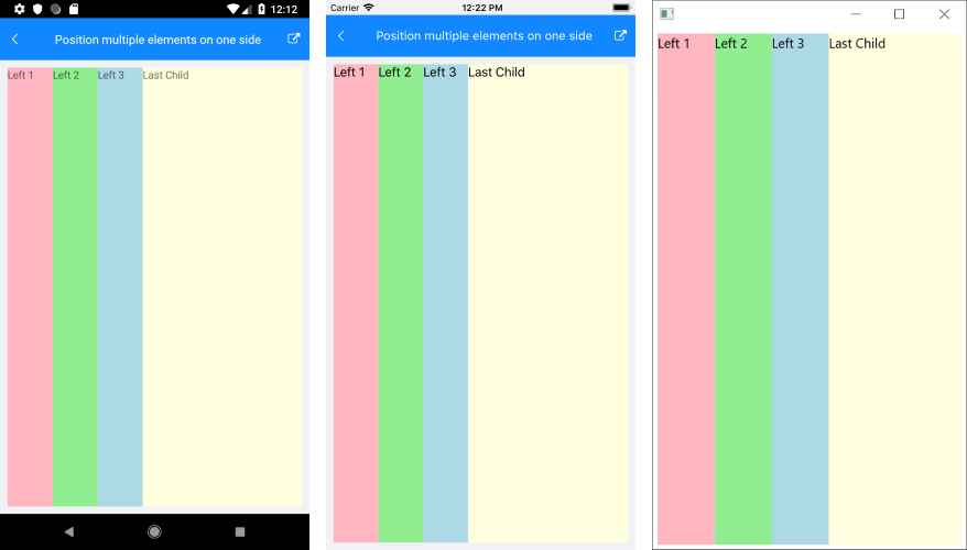 DockLayout Elements on one side