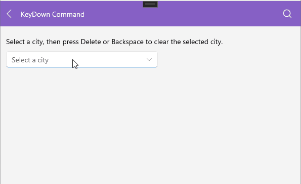 Telerik .NET MAUI ComboBox custom KeyDownCommand deleting the selected value when pressing the delete or backspace key