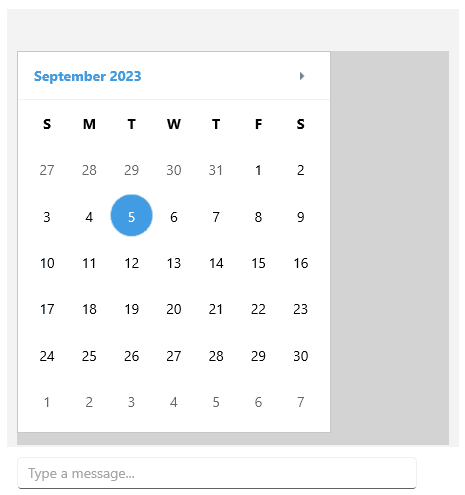 .NET MAUI Chat Picker Inside