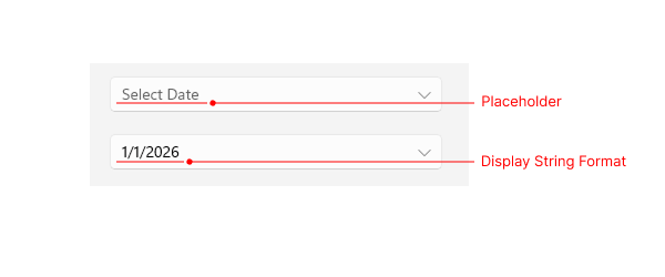 DatePicker Visual Structure