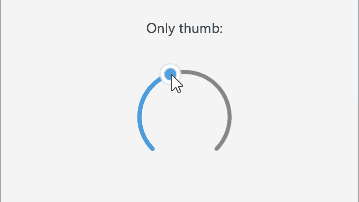 Telerik CircularSlider for .NET MAUI Drag Mode Only Thumb