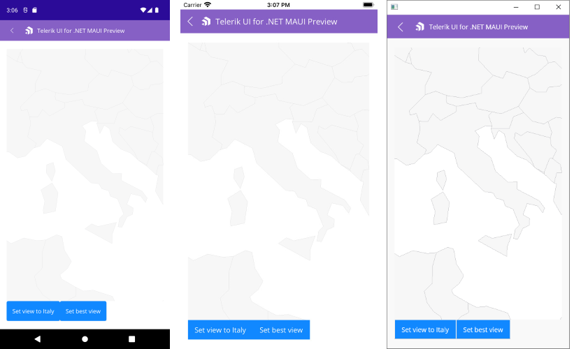 .NET MAUI Map Set View