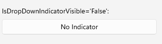 .NET MAUI DropDownButton Indicator Visibility