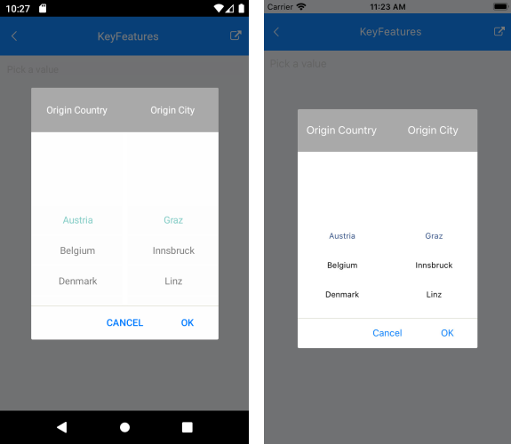 TemplatedPicker Selected Value