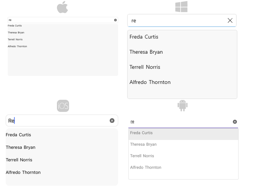 .NET MAUI AutoComplete Filtering