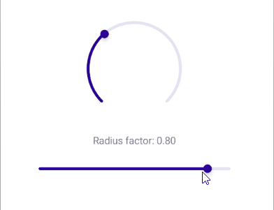 Telerik CircularSlider for .NET MAUI Radius Factor