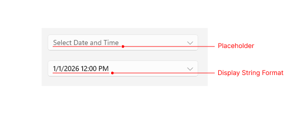 DateTimePicker Visual Structure