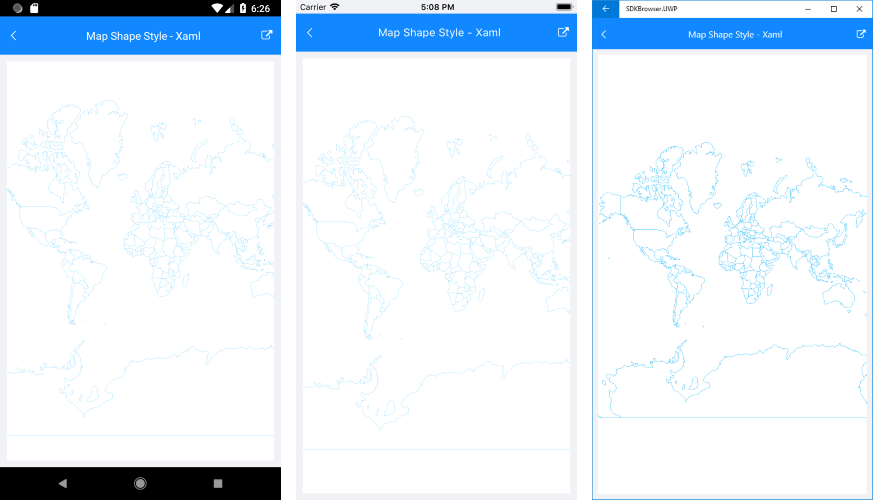 .NET MAUI Map Shapes Styling