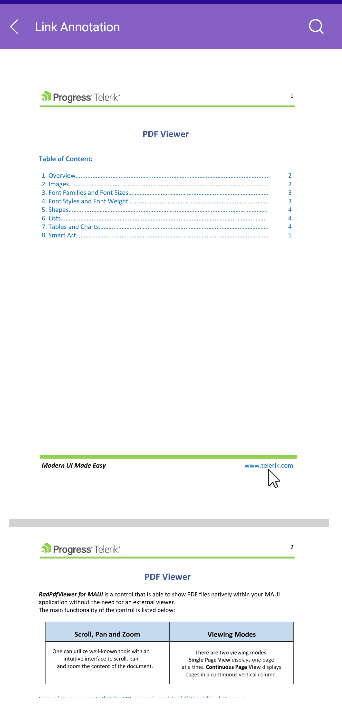 .NET MAUI PDF Viewer Link Annotation Event