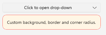 DropDownButton for .NET MAUI .NET MAUI DropDownButton Styling