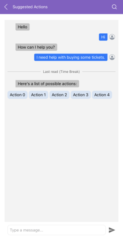 .NET MAUI Chat with suggested actions