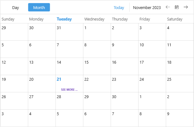 .NET MAUI Scheduler More Appointments Indicator Styling