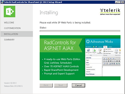 radcontrols-for-sp 2013-installation-progress