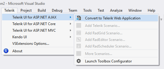 introduction-vsx convertwizard menu