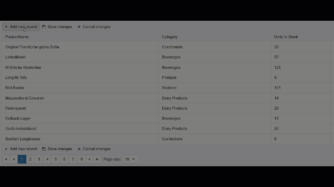 Disabling Editing by Row or Column