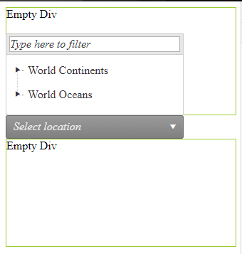 dropdown upwards
