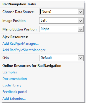 RadNavigation Smart Tag
