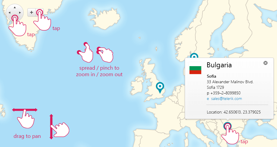 Map Touch Gestures
