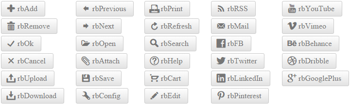 List of Embedded Icons in RadPushButton