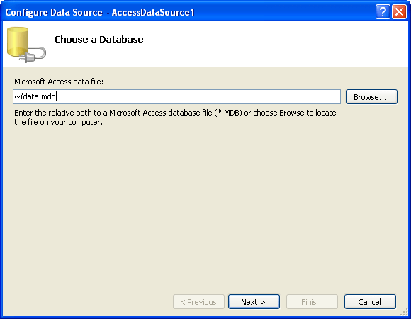 Choose a DataSource