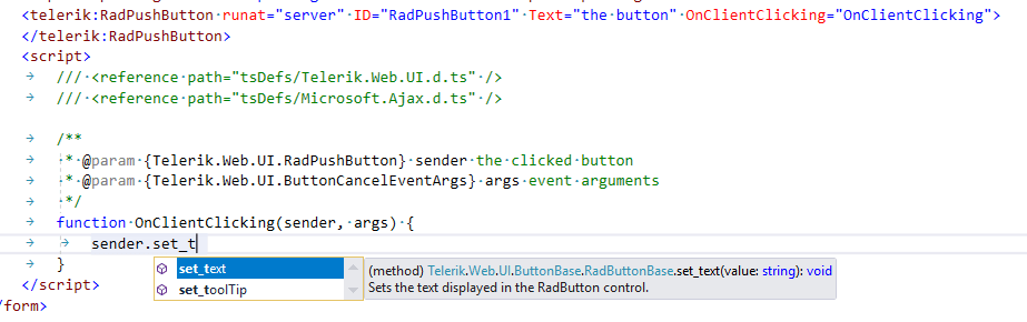 Declare parameter types