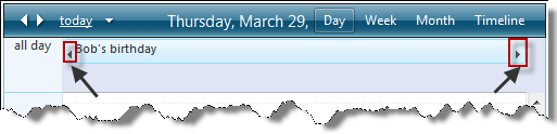 Multi-Day navigation buttons