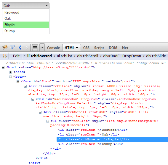 ComboBox Css