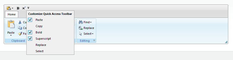 Quick Access Toolbar