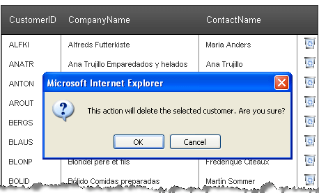 Confirmation dialog