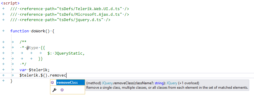 jQuery intelisense in VS2017