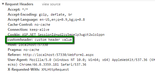 Add custom request header