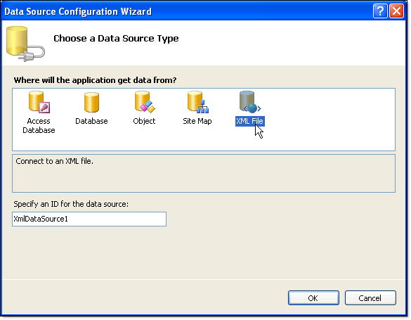 Choosing the Data Source Type