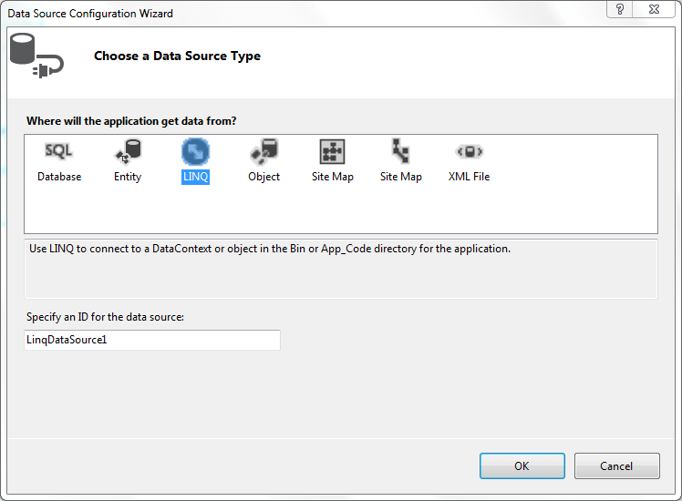 Choose A Data Source Type
