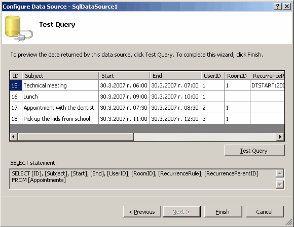 test query
