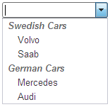 RadComboBox: Group related items