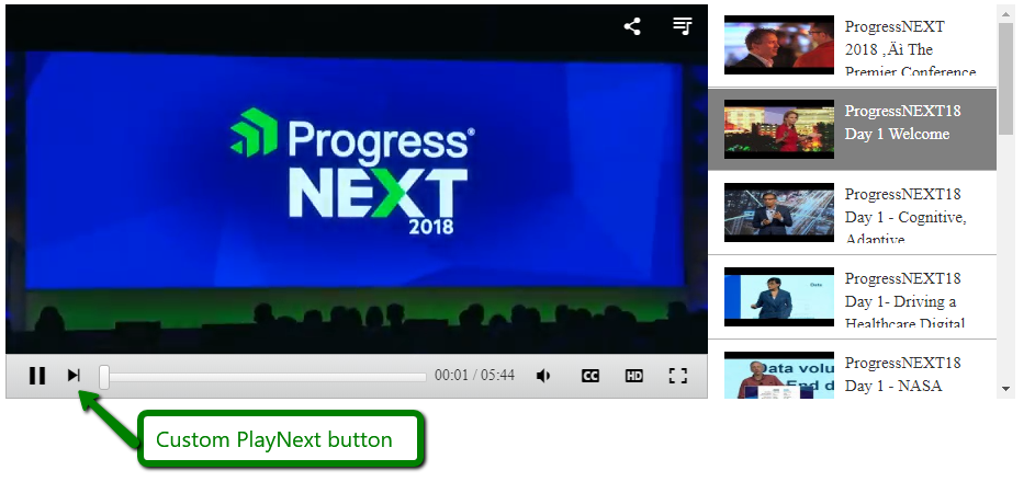 PlayNext button in RadMediaPlayer