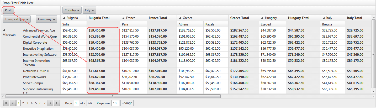 One aggregate grouping rows position