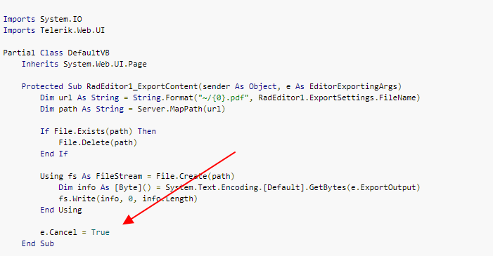 export without save dialog