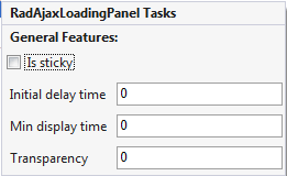 RadAjaxLoadingPanel Tasks
