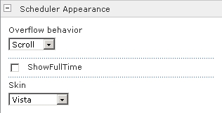 SPRad Scheduler-Sched Appearance