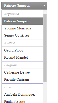RadDropDownList grouped items