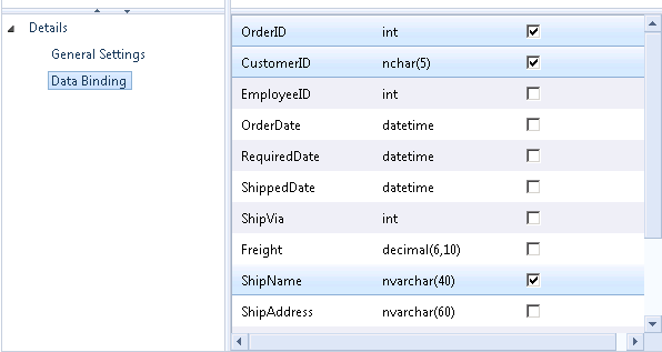 spradgrid columns grid