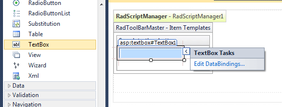 ToolBar Item Template