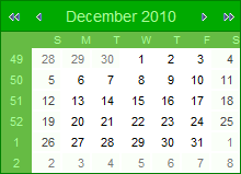 Calendar Green skin