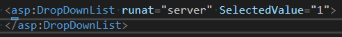 SelectedValue property used Declaratively
