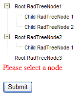 RadTreeView Validation